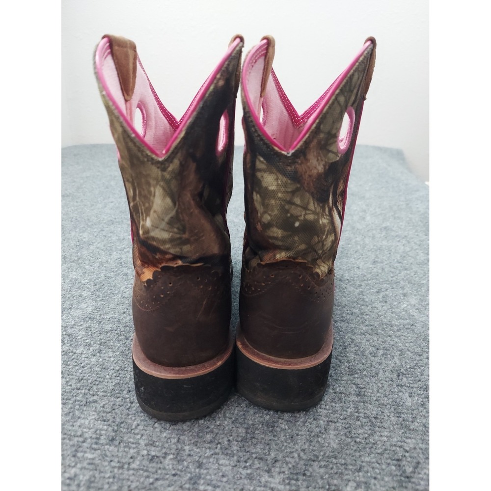 ARIAT Fatbaby Western Boots Womens 8.5B Brown Camo Pink Roper Cowgirl Festival - Picture 4 of 14